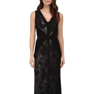 Calvin-Klein-V-Neck-Jersey-Sequin-Gown